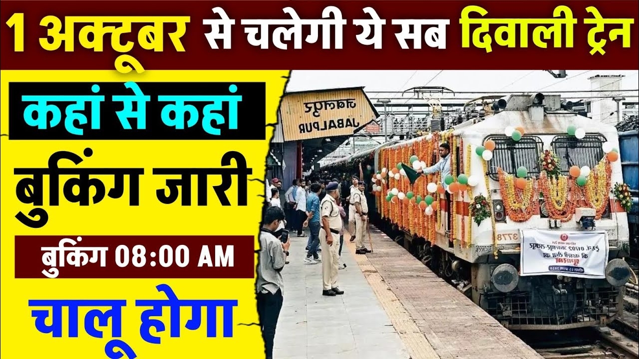 Diwali Special Train Update 2025